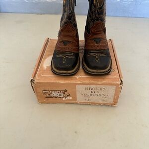 Black and Brown Kids Western Cowboy Boots